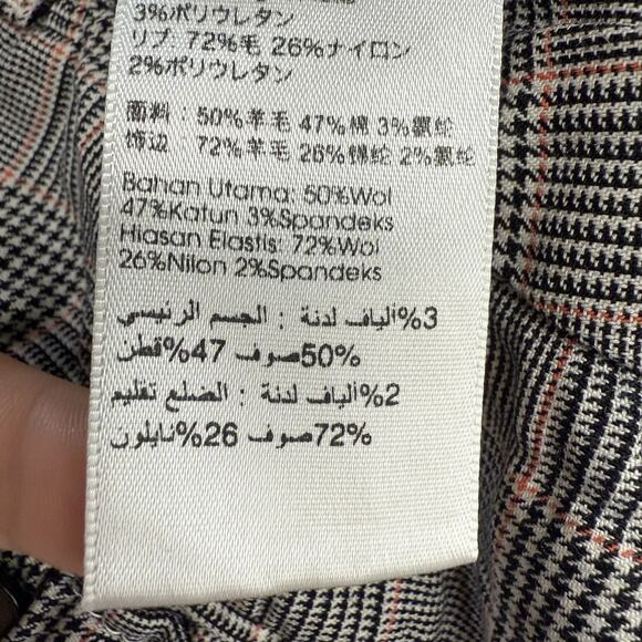 3.1 Phillip Lim Houndstooth Plaid Jogger Pants 10 Gray Black Stretch Wool Blend - Picture 11 of 16